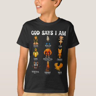 Camiseta Deus Diz Que Eu Sou Escritura de Rotatividade Cere