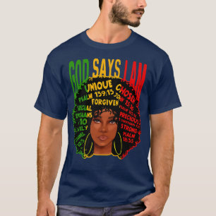 Camiseta Deus Diz Que Sou Afro-Americana Negra Ju