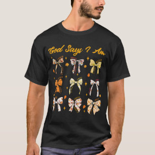Camiseta Deus Diz Que Sou Arco Coquette Fall Autumn