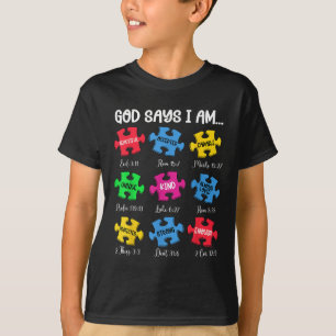 Camiseta Deus Diz Que Sou Bíblia Verdes O Autismo Cristão A