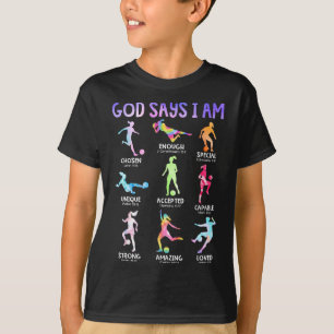 Camiseta Deus Diz Que Sou Cristã Garotas Adolescentes Crian