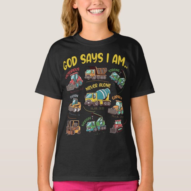 Camiseta Deus Diz Que Sou... Fé de Construção (Frente)
