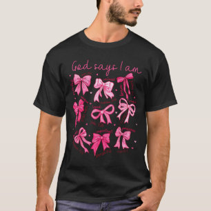Camiseta Deus diz que sou uma garota cristã adolescente mul
