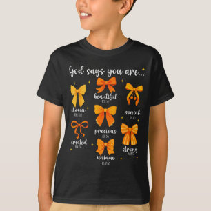 Camiseta Deus Diz Que Você É Bíblico Coquette Bow Than