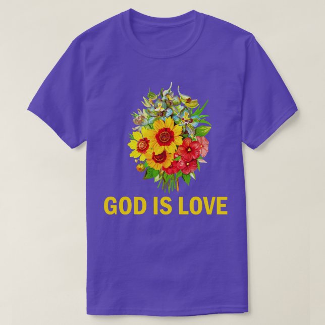 Camiseta Deus é amor à fé cristã (Frente do Design)