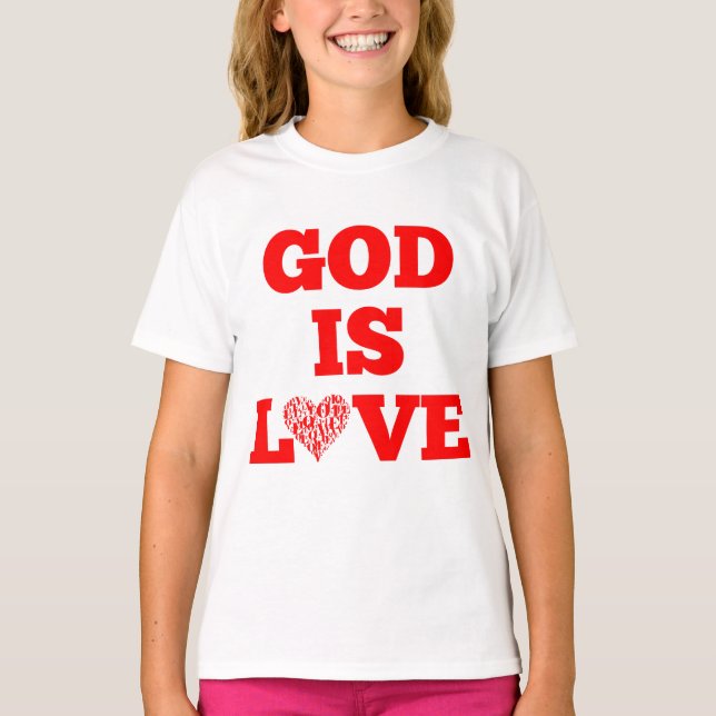Camiseta Deus é amor, Bíblia, aspas (Frente)