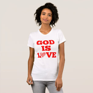 Camiseta Deus é amor, Bíblia, fala mulher