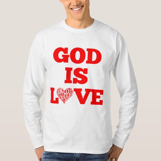 Camiseta Deus é amor, citação Bíblia de homens (Frente)
