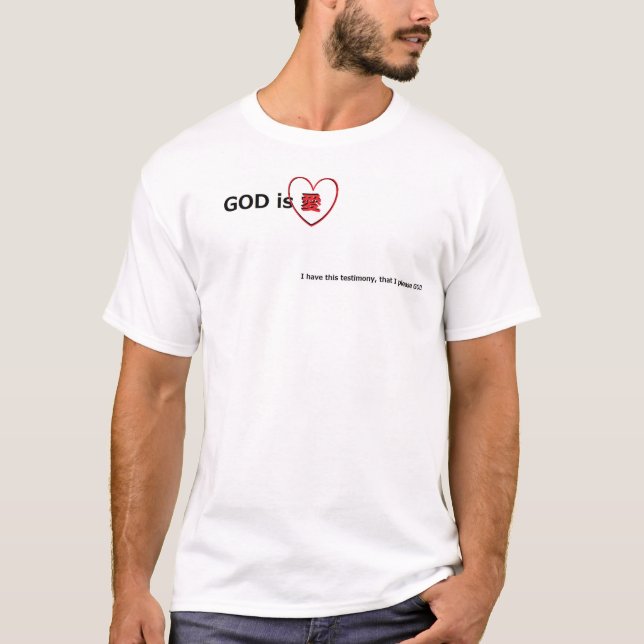 Camiseta DEUS é amor com coração (Frente)