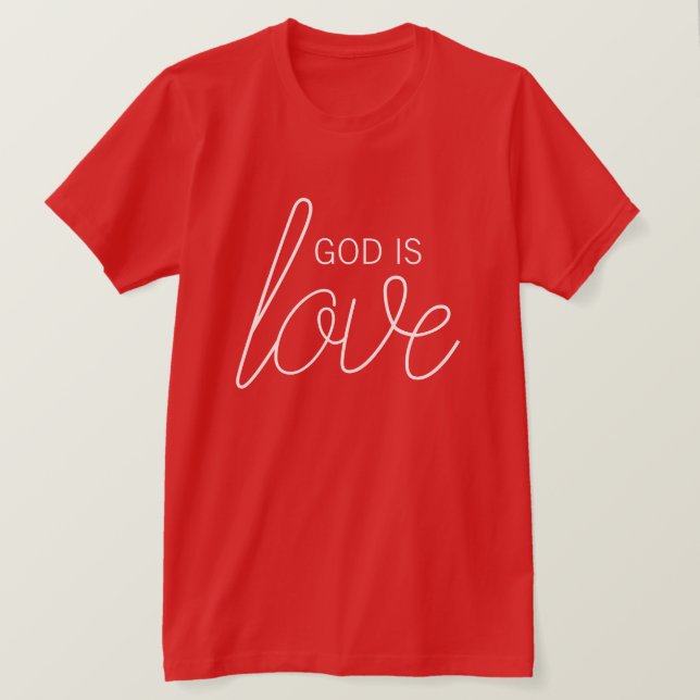 Camiseta Deus É Amor, Cristão Moderno (Frente do Design)