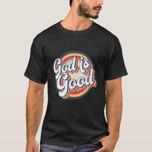 Camiseta Deus é boa Pai cristã mãe Faith dizendo vintage