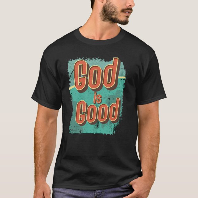 Camiseta Deus é Boa Praia Vibes AGORA Inspiração Cristã (Frente)