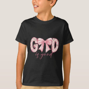 Camiseta Deus É Bom Jesus Cristão Coquete Laço Feliz Páscoa