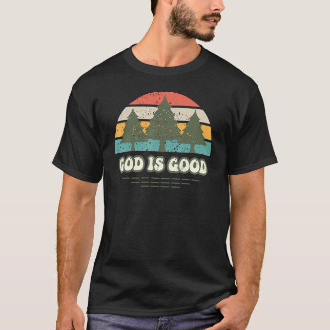 Camiseta Deus é bom Jesus religião fé (Frente)