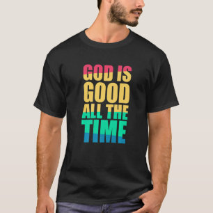 Camiseta Deus É Bom O Tempo Todo A Fé Cristã Colorida