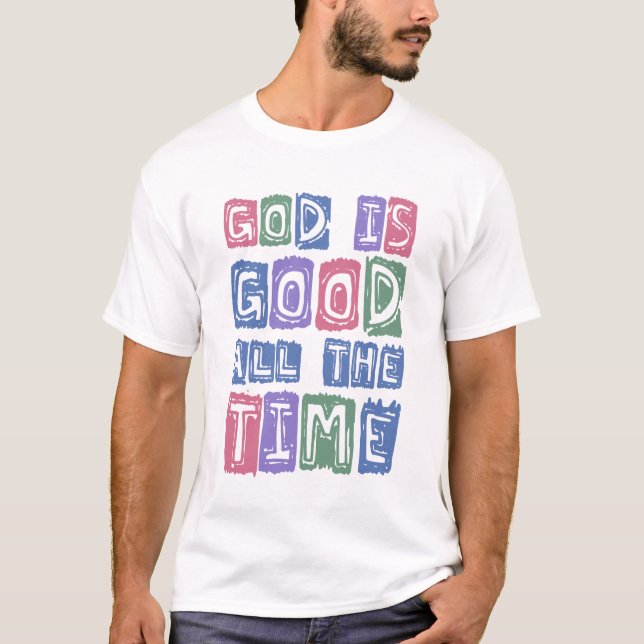 Camiseta Deus é bom O tempo todo Fé retrô (Frente)