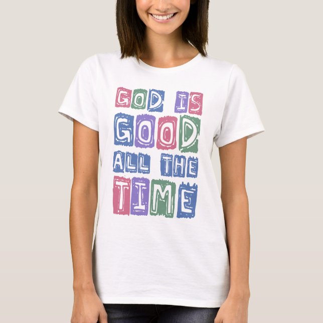 Camiseta Deus é bom O tempo todo Fé retrô (Frente)