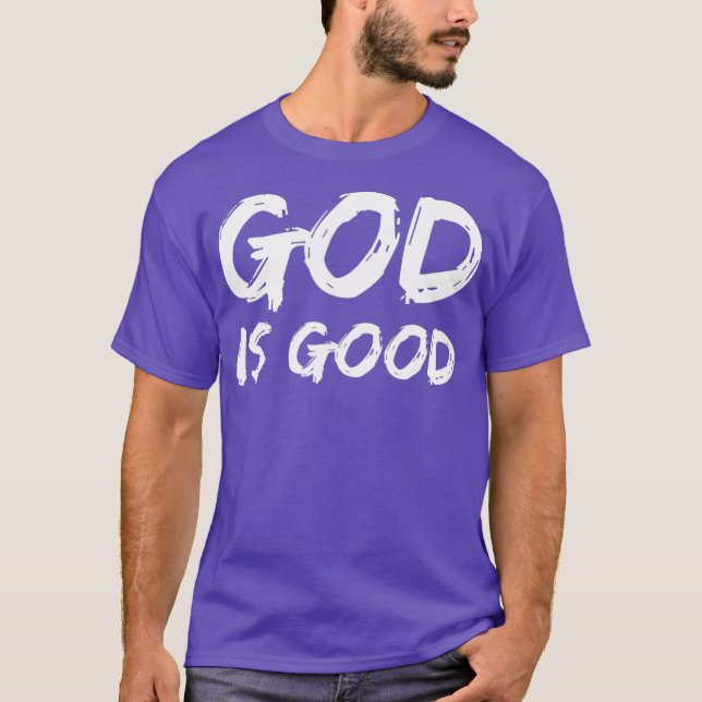 Camiseta Deus é bom para os Homens Cristãos Elogiar Culto (Frente)