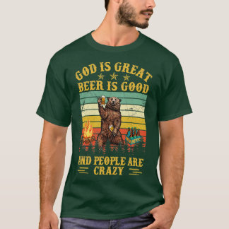 Camiseta Deus É Cerveja Excelente É Boa E Pessoas São Louca