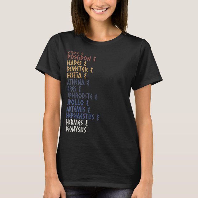 Camiseta Deus e Deusa Gregos Antigos Mito de mitologia Greg (Frente)