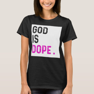 Camiseta Deus é Dope PURPLE Funny Christian Faith Acredite 