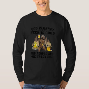 Camiseta Deus É Grande Cerveja É Boa E As Pessoas São Louca