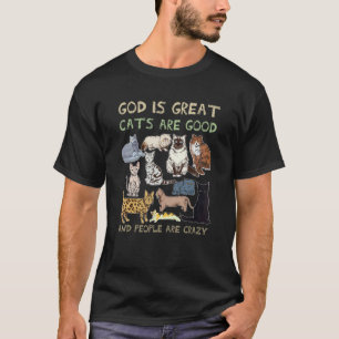 Camiseta Deus É Grande Os Gatos São Bons Gato Cristão