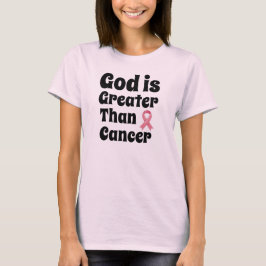 Camiseta Deus é maior que o Cancer - Fé Inspiradora