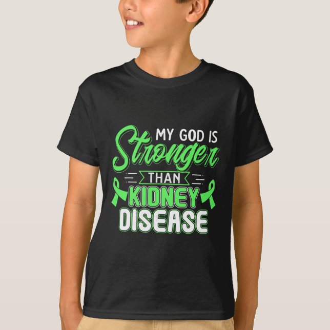 Camiseta Deus É Mais Forte Que A Consciência Da Doença Rena (Frente)