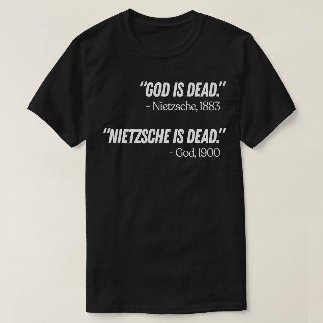 Camiseta Deus é morto Nietzsche é morto 1 (Frente do Design)