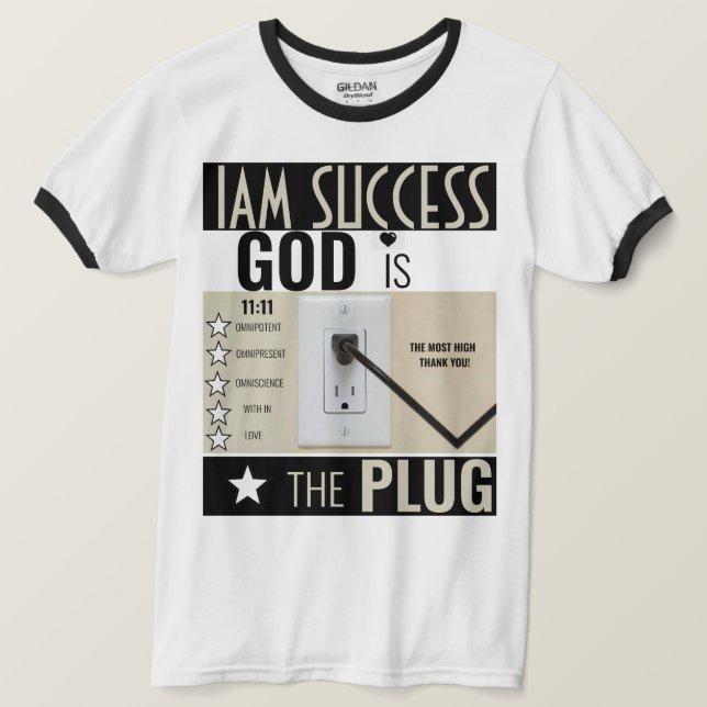CAMISETA DEUS É O PLUG (Frente do Design)