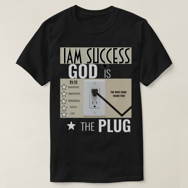 CAMISETA DEUS É O PLUG (Frente do Design)