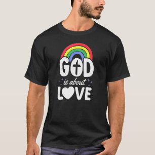 Camiseta Deus É Sobre Amor, Orgulho gay Cristão, Boêmia, Ra