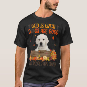 Camiseta Deus É Um Cachorro Excelente É Bom Labrador Cai Gr
