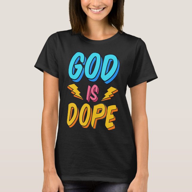 Camiseta Deus É Uma Crença Religiosa Cristã Engraçada E Eng (Frente)
