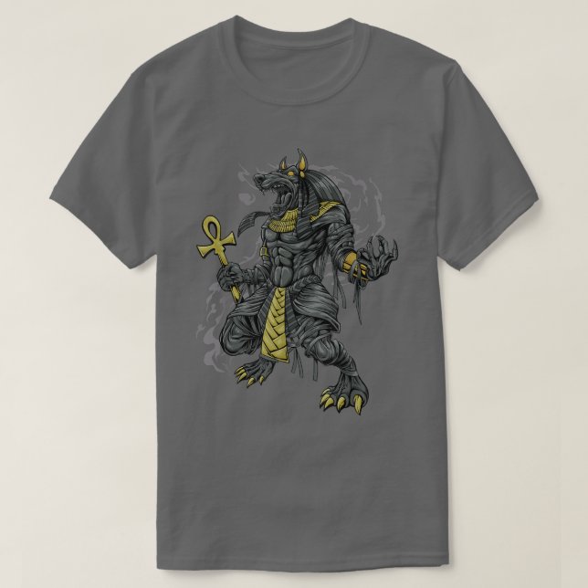 Camiseta deus egípcio Anubis (Frente do Design)