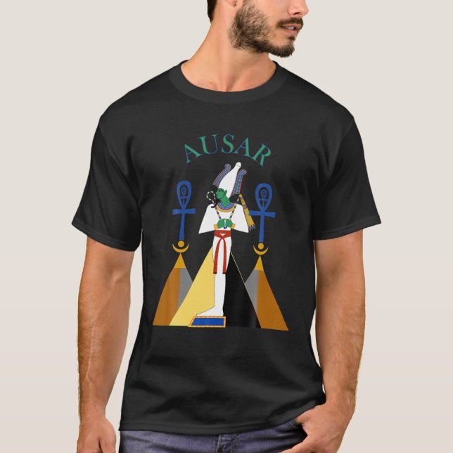 Camiseta Deus Egípcio Osiris Ausar Kemet Kemetic T Shirt (Frente)
