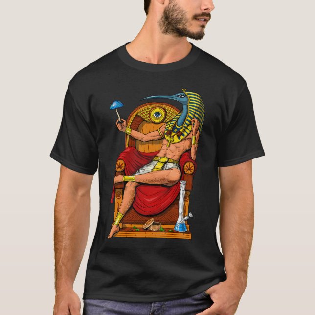 Camiseta Deus Egípcio Psicodélico Thoth (Frente)
