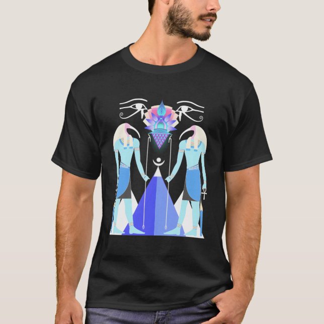 Camiseta Deus Egípcio Thoth Kemetic Tehuti Amen-Ra (Frente)