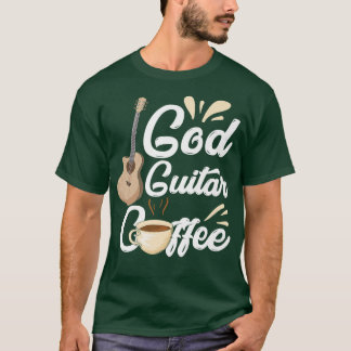 Camiseta Deus Engraçado Guitarra Café Pastor Música Cristã 
