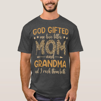 Camiseta Deus Engraçado Me Deu Dois Títulos Mãe E Avó Leo