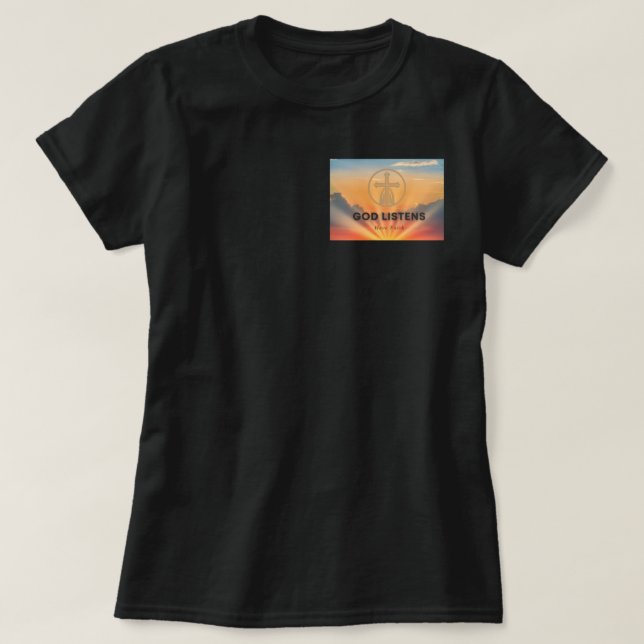 Camiseta Deus escuta #2 (Frente do Design)