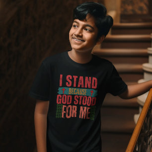 Camiseta Deus está comigo: Fé Religiosa Escritura Deus