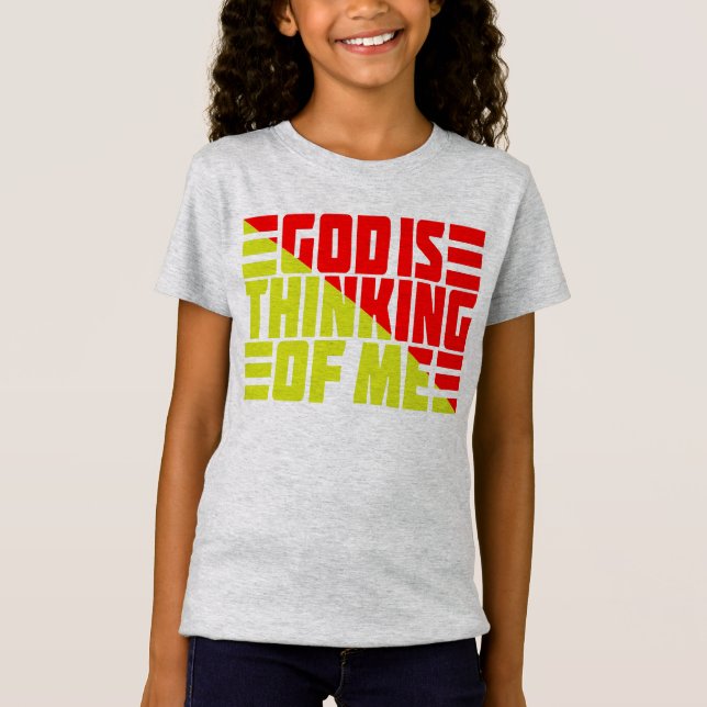 CAMISETA DEUS ESTÁ PENSANDO EM MIM (Frente)