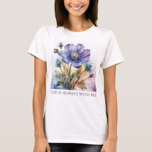 Camiseta Deus está sempre comigo