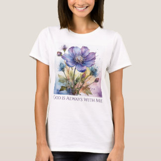 Camiseta Deus está sempre comigo