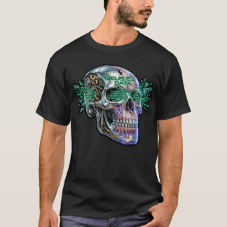 Camiseta Deus Ex Data – Cyberpunk Skull T-Shirt Design