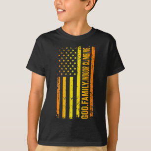 Camiseta Deus Família Escalada Indoor Bandeira Americana Pa