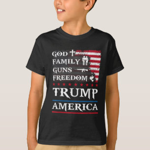 Camiseta Deus Famílias Armas & Suporte para a Freedom T