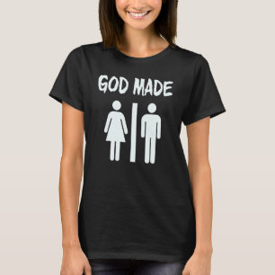 Camiseta Deus Fez as Mulheres Engraçadas Cristãs